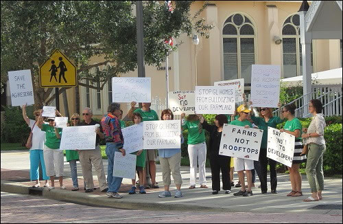 Palm Beach County grassroots groups protest rule changes cutting farmlands in the Ag Reserve